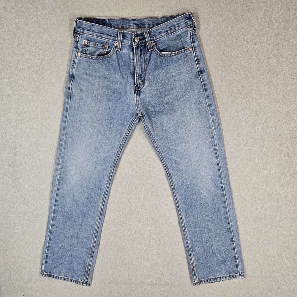 Levi's 505 Men Jeans 31X30 Blue Denim Regular Fit Straight Leg 28" Inseam